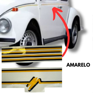 Adeviso Filete Lateral da Porta  para Fusca cores  Amarelo / Azul / Vermelho / Verde / Prata em Oferta na Shopee