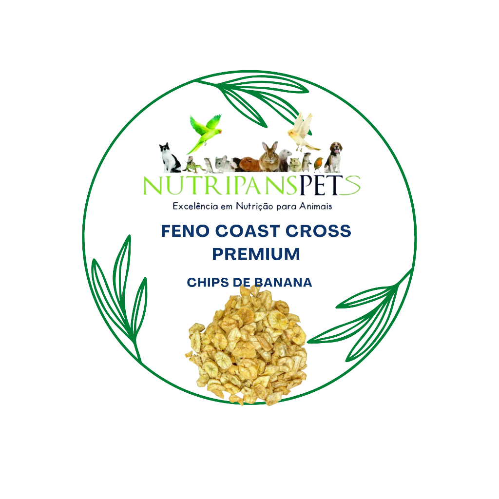 Feno Coast Cross  PREMIUM com Chips de Banana - 100/500g NUTRIPANSPETS