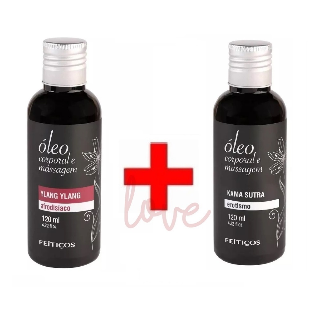 2 Óleo Massagem Corporal Relaxante 120ml Ylang Ylang + Kama Sutra em Oferta na Shopee