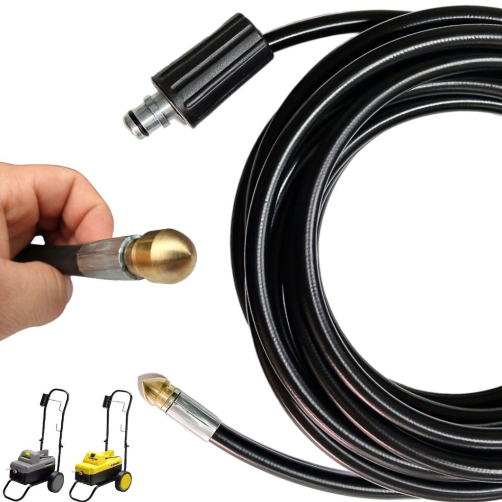 Mangueira Desentupidora de Tubulação 25 Metros Para Lavadoras Karcher HD 585