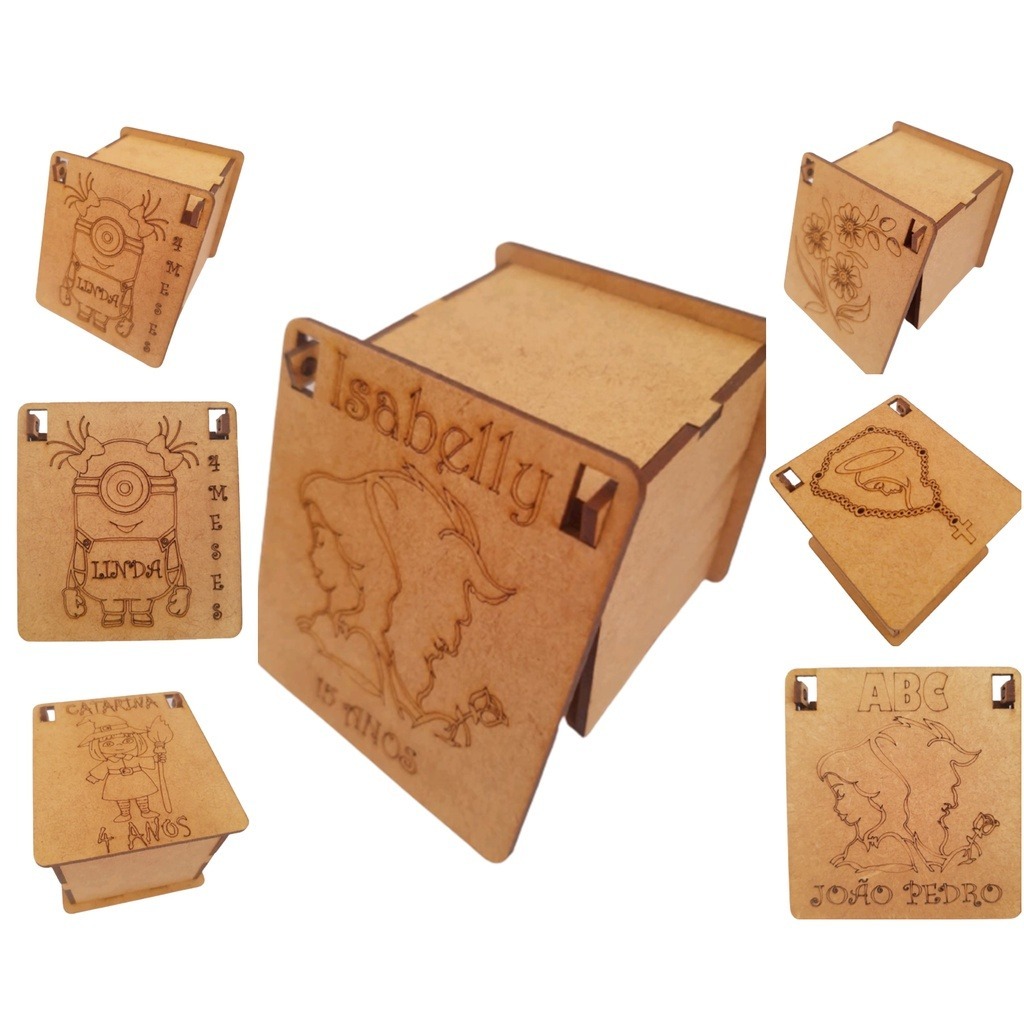 Kit 10 Caixa Caixinha Lembrancinha Personalizada Personagem A Bela e a Fera Ou Á Sua Escolha Mdf 07x07x05 cm porta bombom lembancinha 15 anos personalizada caixinha centro de mesa 1 aninho bodas de prata papel ouro convite aniversario padrinhos noivado ch