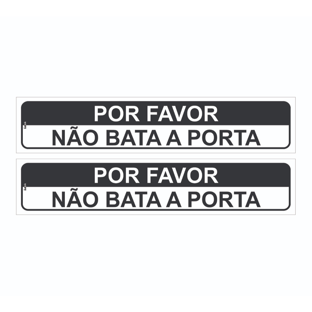 Kit 2 Placas Aviso Avisando para Não Bater a Porta Favor Não Bata Feche devagar PS
