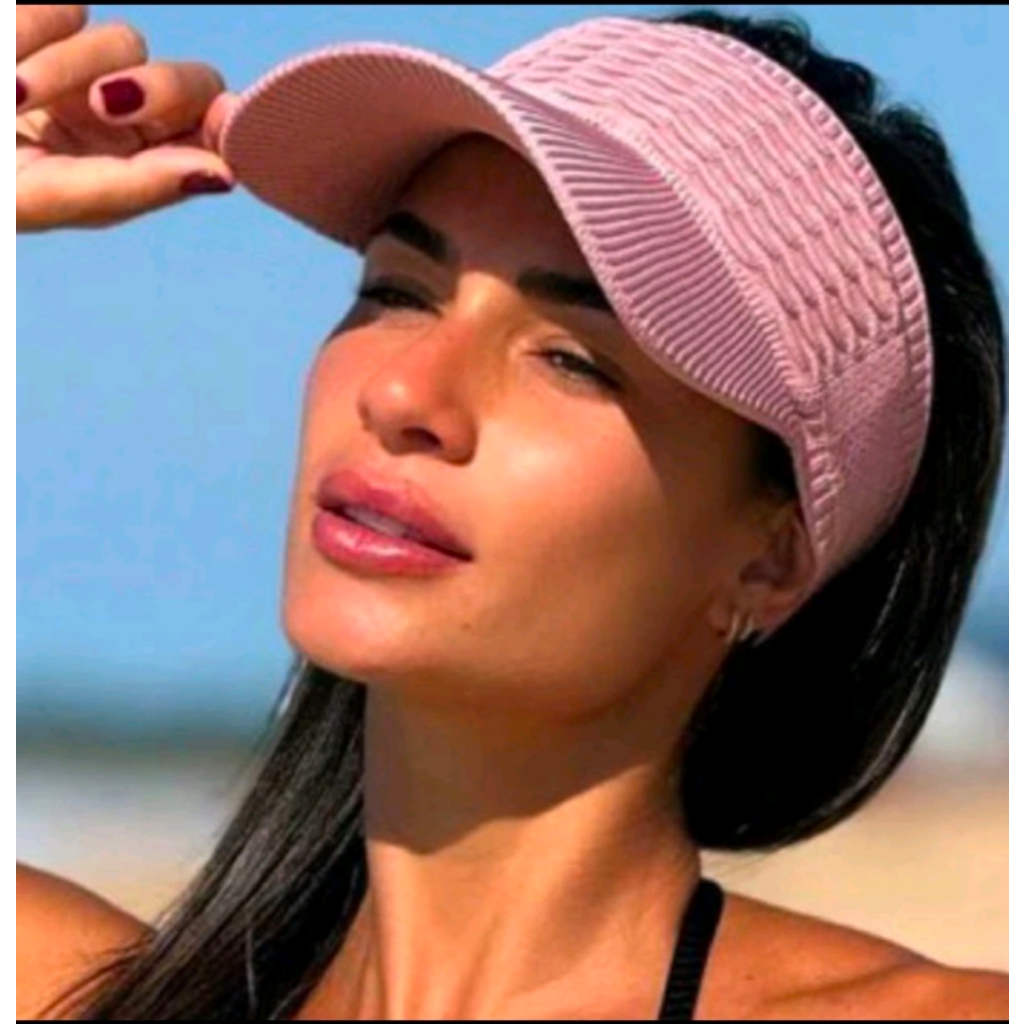 Chapéu/Boné bisera Feminina De Aba Longa Respirável Com Viseira Tênis De Praia bonés touca