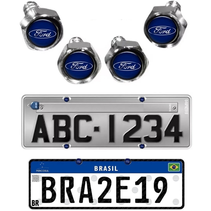 Kit 4 Parafusos Placa Emblemas Ford