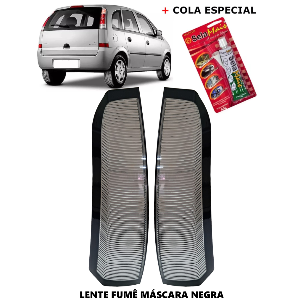 Lente Lanterna Meriva Máscara Negra 2003 2004 2005 2006 2007 2008 2009 2010 2011 2012 | O Par em Oferta na Shopee