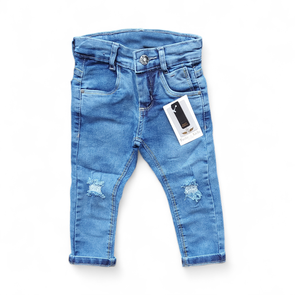 Calça Jeans Infantil Rasgada no Joelho Destroyed Menino