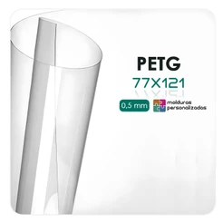 Placa De Acrilico 77x121 Cm Petg Transparente Para Moldura Quadro 0,5 mm