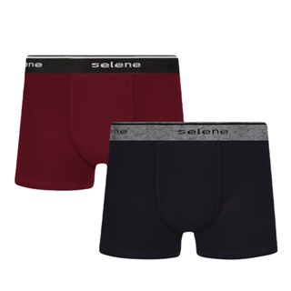 2 Cuecas Boxer Infantil Cotton Com Elastano Confortável Selene De Algodão E Cós de Elástico em Oferta na Shopee