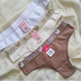 Kit com 5 Calcinhas - Cós Médio Reforçado - Cintura Média -- Forro 100% Algodão em Oferta na Shopee