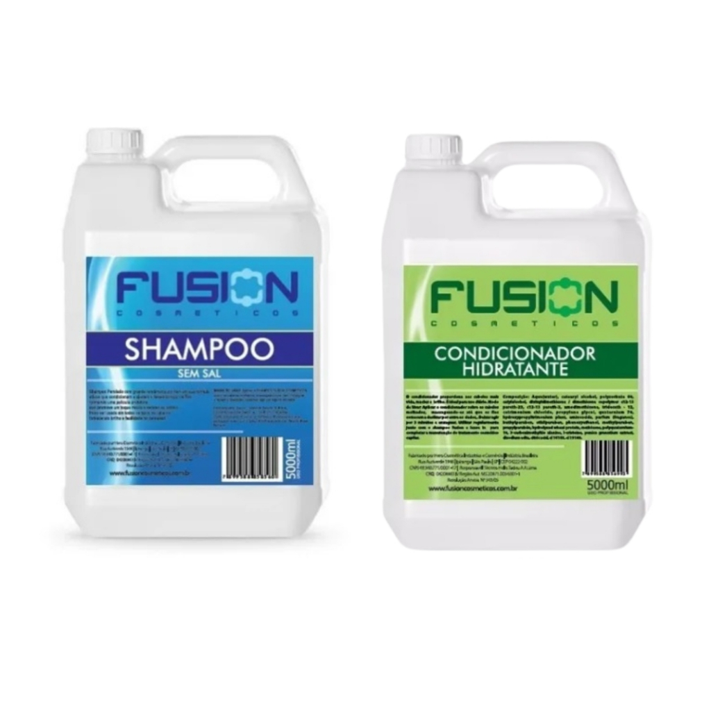 Shampoo + Condicionador 5 Litros Fusion Cosméticos Preço De Atacado p/ Lavatório em Oferta na Shopee