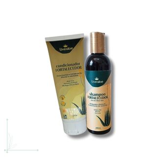 Kit Shampoo Condicionador Fortalecedor Aloe Vera 240ml Antiqueda Fortalecimento Vegano Babosa em Oferta na Shopee