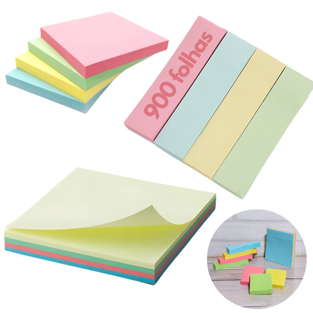 Kit bloco de notas marcador de página marca adesivo papelaria