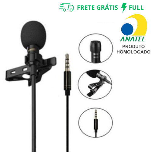 MICROFONE DE LAPELA ENTRADA P2 em Oferta na Shopee