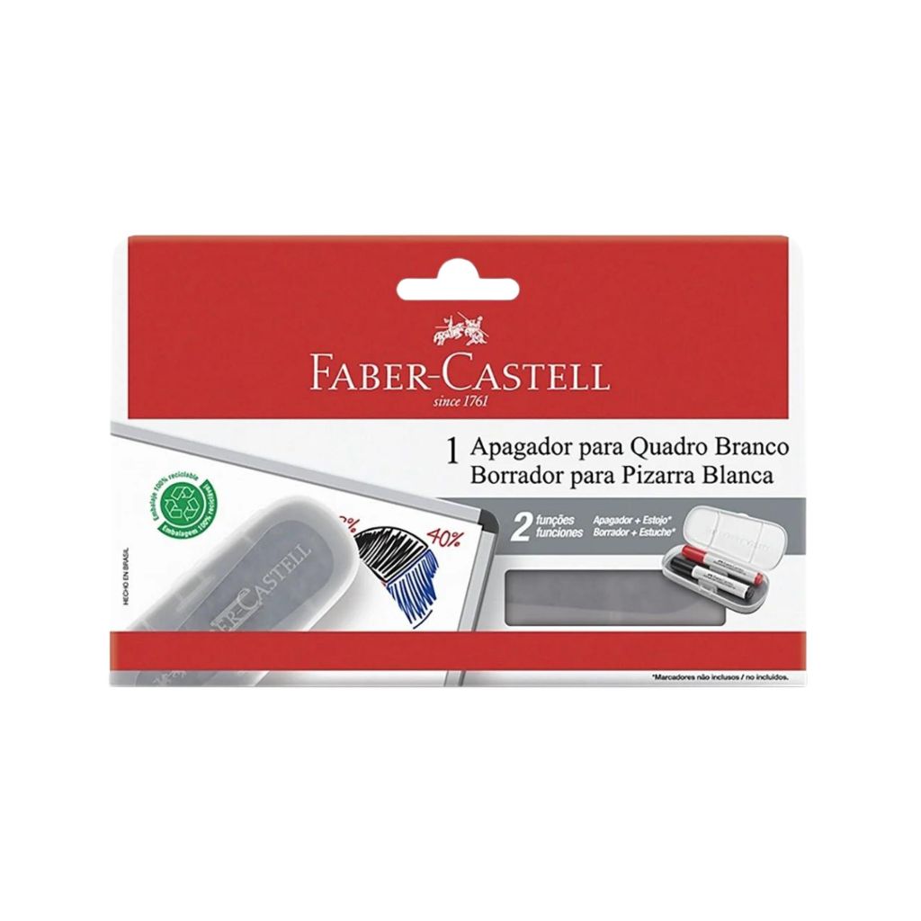 Apagador com Estojo Cristal para Quadro Branco OF/522AP - Faber Castell