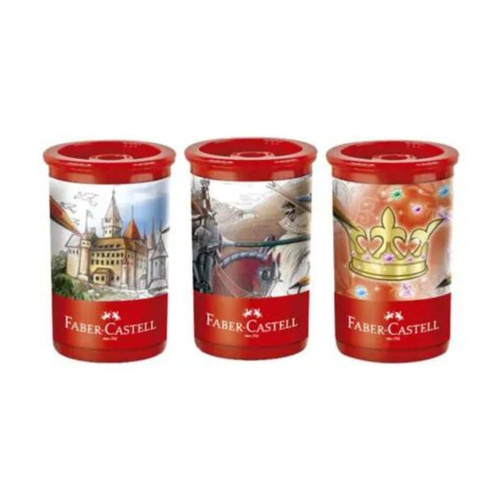 Apontador com Depósito Linha Vermelha - Faber Castell