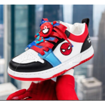 Tenis Infantil do Homem Aranha + Cadarços (Azul e Vermelho) do 26 ao 33 Cano Baixo Lançamento Menino Garoto Criança