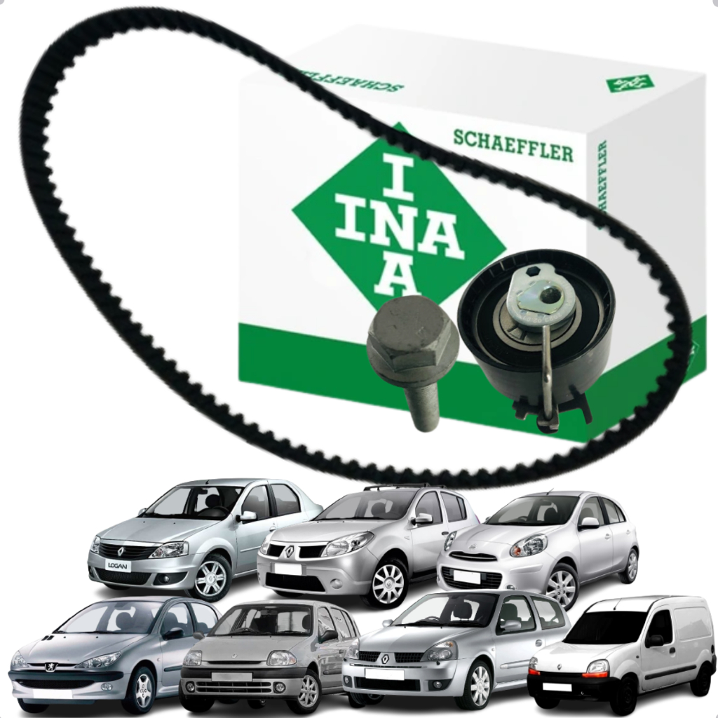 Kit Correia Dentada Original Logan Sandero Clio Kangoo 206 em Oferta na Shopee