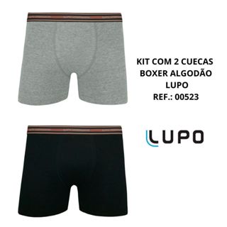 Kit com 2 cuecas boxer algodão Lupo Ref.: 0523 em Oferta na Shopee