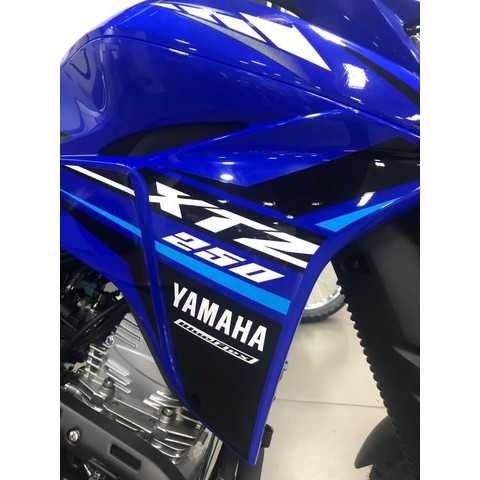 Kit adesivos moto Compatível  Yamaha LANDER 250 AZUL 2023 + LOGO BALANÇA E ADVERTENCIAS em Oferta na Shopee