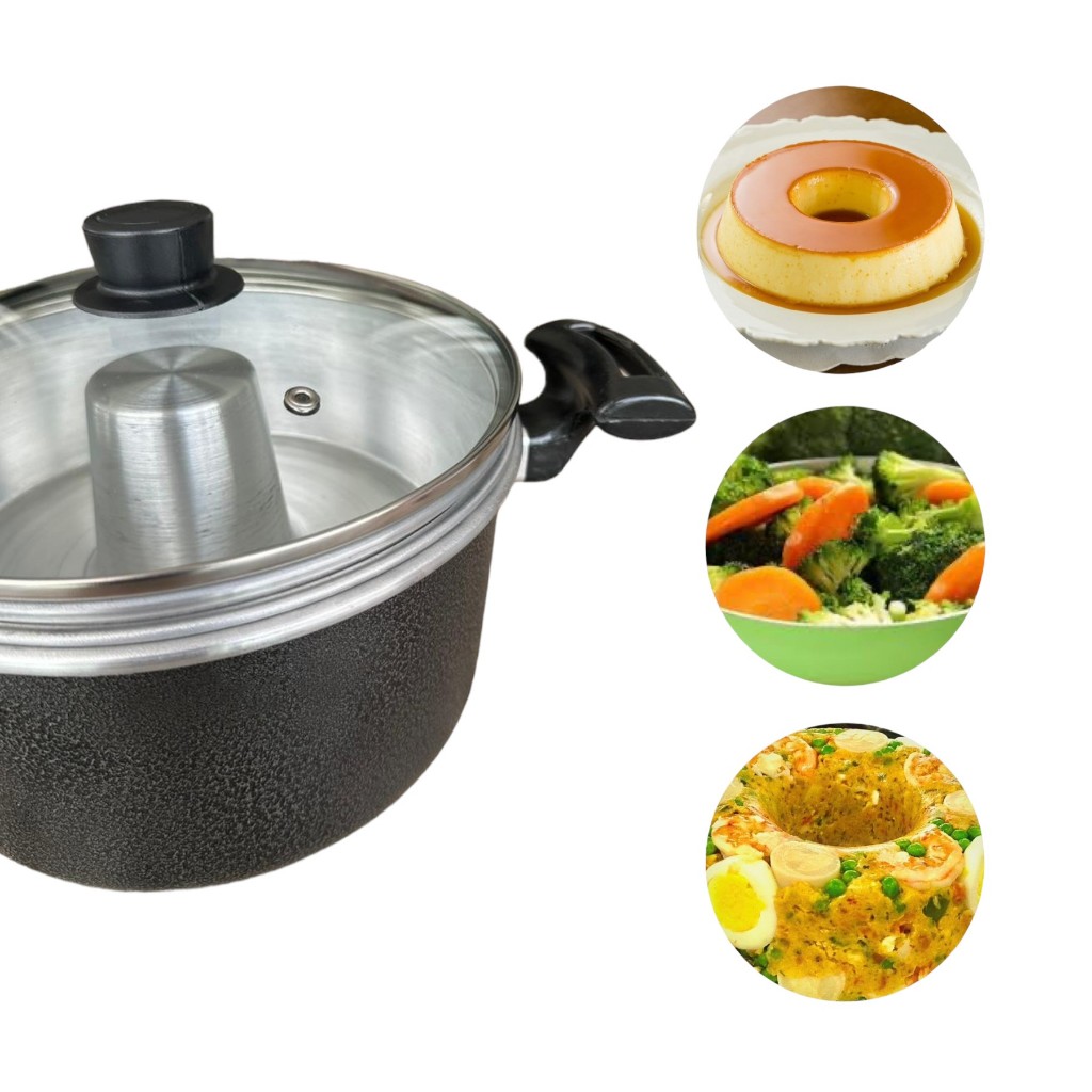 Panela Multi Uso 3x1 Forma De Pudim Banho Maria