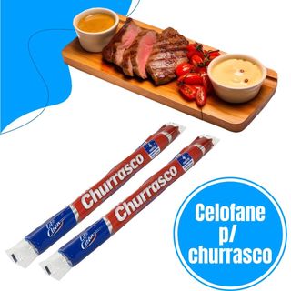 Kit com 2 Rolos de Celofane para Assar Carnes: 45cm x 4m cada, Assa Fácil