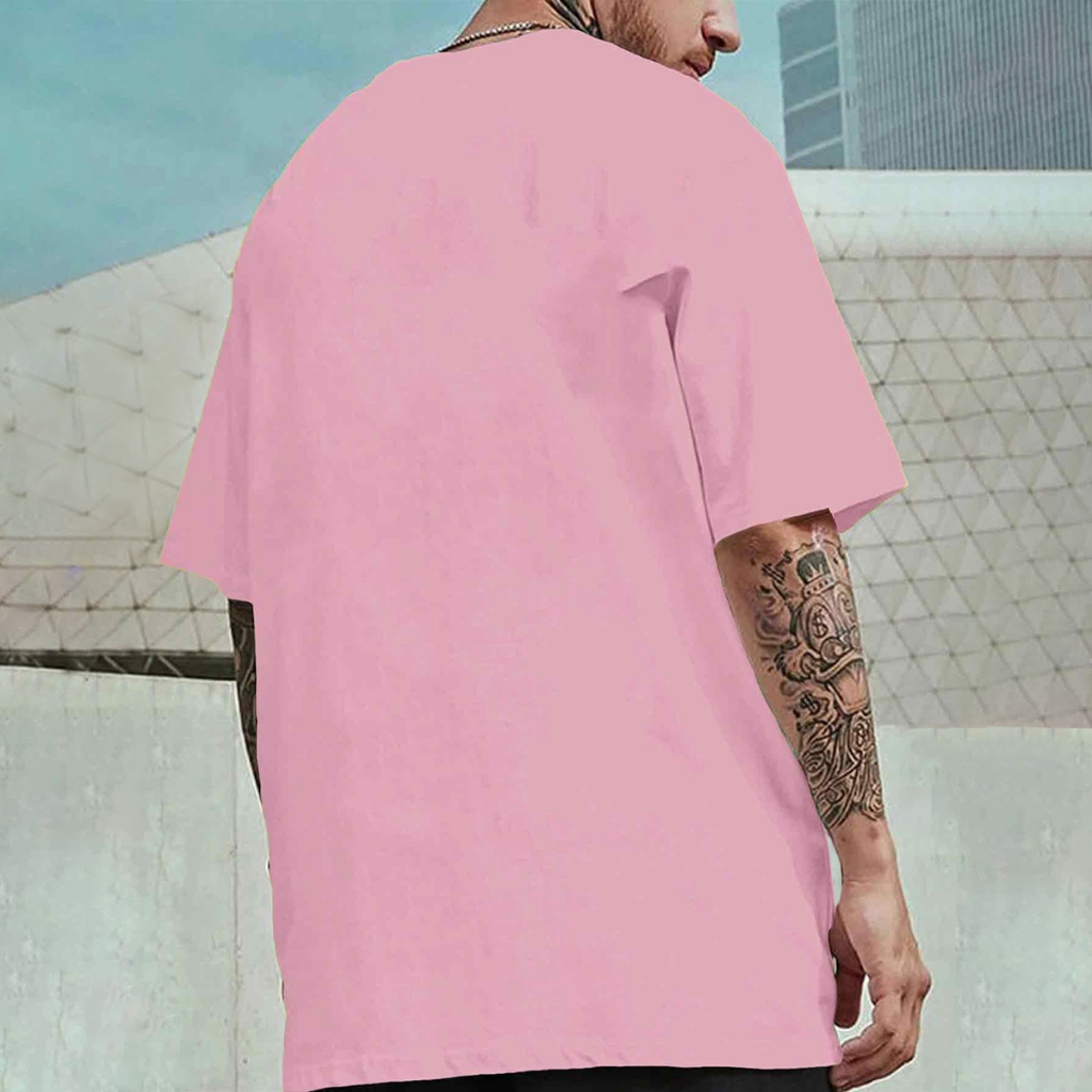 Camisa Casual Rosa Bebê ClaroFitness Sem Estampa Moda Street Camiseta Larga Confortável Blusa Overs em Oferta na Shopee