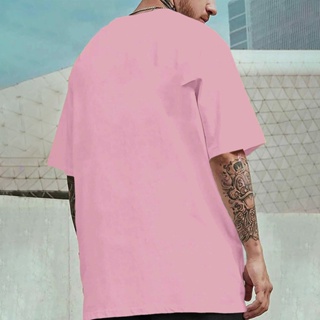 Camisa Casual Rosa Bebê ClaroFitness Sem Estampa Moda Street Camiseta Larga Confortável Blusa Overs em Oferta na Shopee