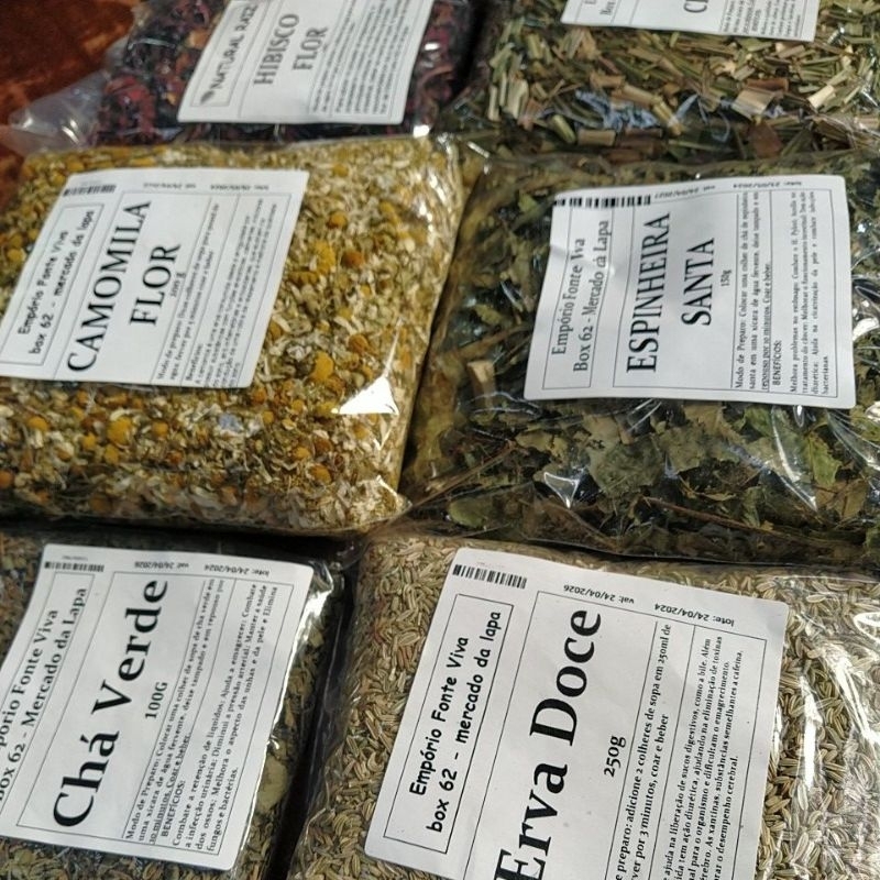 Chás e Ervas Medicinais Naturais - Varias Opções - Alta Qualidade em Oferta na Shopee
