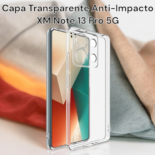 Capa Silicone Transparente Anti Impacto XM Redmi Note 13 Pro 5G Camera Menor