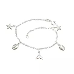 Pulseira Feminina de Prata 925 Elementos do Mar
