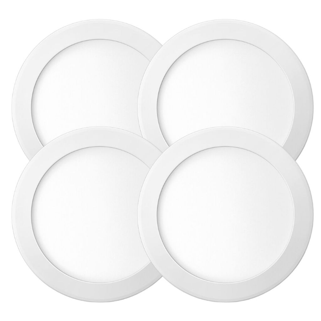 Kit 4 Luminária Painel Plafon Embutir Redondo Led 18w Bivolt ELGIN em Oferta na Shopee