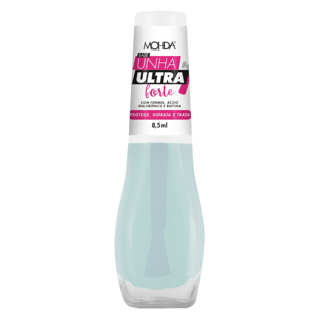Base Unha Ultra Forte Mohda - com Formol, Biotina e Ácido Hialurônico. em Oferta na Shopee