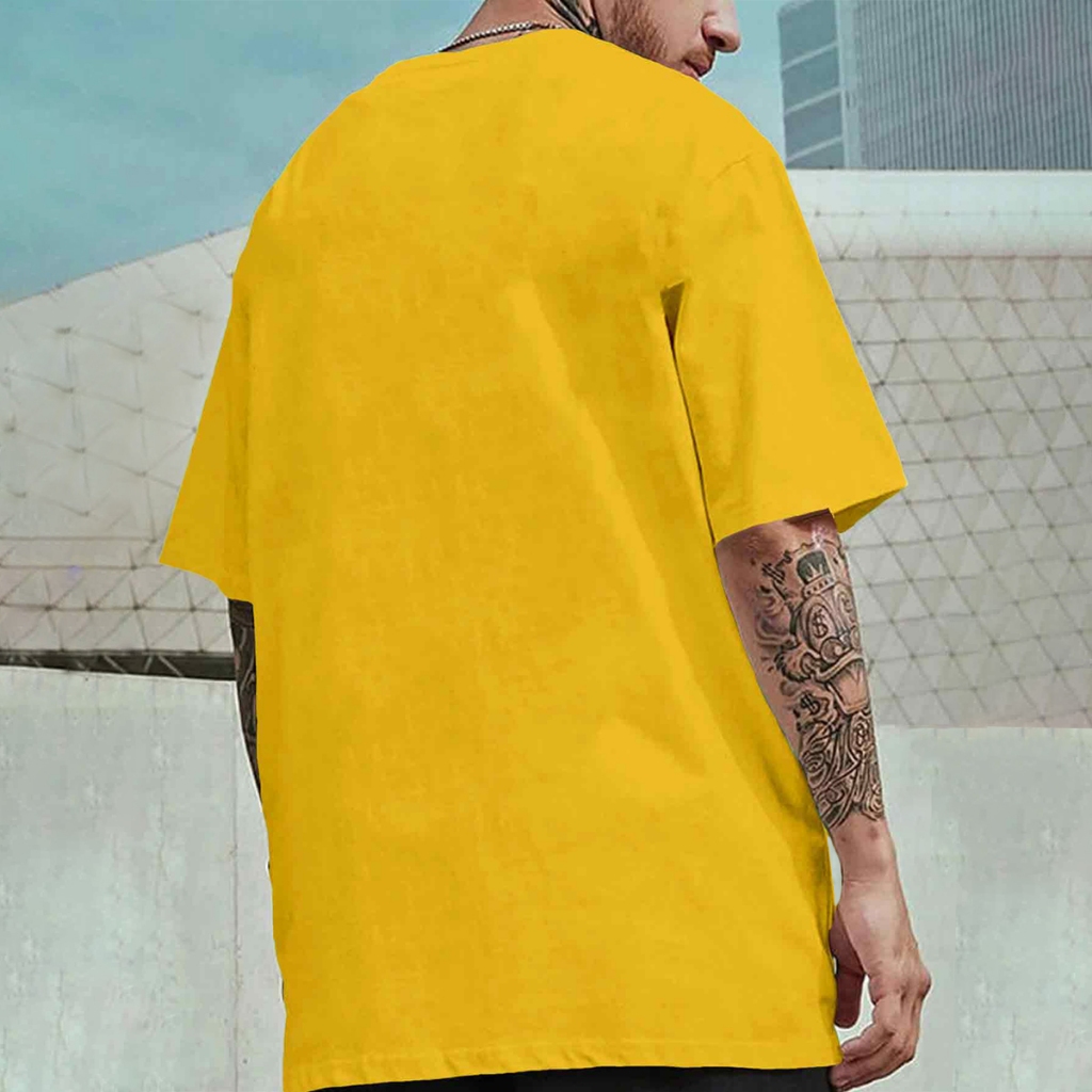 T Shirt Plus Size Clássica Promoção Camisa Casual Fitness Sem Estampa Amarelo Mostarda Camiseta Lar em Oferta na Shopee