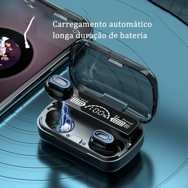 M10 Fone De Ouvido Bluetooth 5.1 Sem Fio TWS Touch Noise Reduction Waterproof