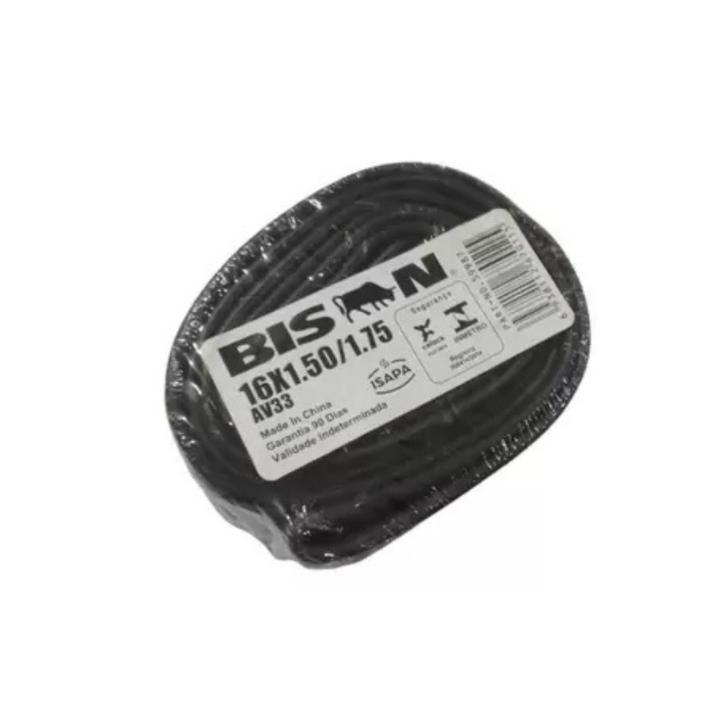 CÂMARA BISON 26 X 1.95 / 2.125 Balão SCHRADER Bico Grosso A/V 33MM - 1 Unid
