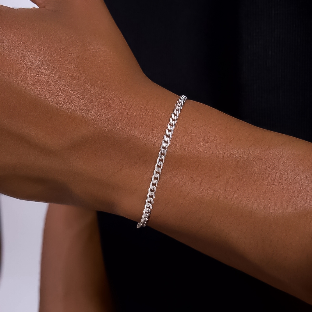 Pulseira Fininha 1x1 Aço Inox Cirúrgico Legítimo Prata 316L em Oferta na Shopee