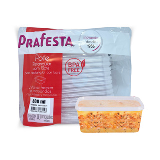 20 Pote Para Marmita Fitness  Freezer Tampa Lacre 500ml em Oferta na Shopee