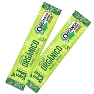 Açúcar Orgãnico Sachê  Stick 5gr - Bom Sabor com 50 / 100 / 200 Unidades. em Oferta na Shopee