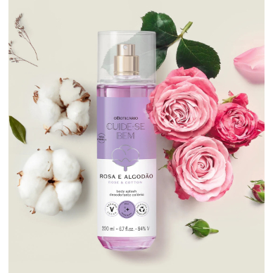 Body Splash Cuide-se Bem Rosa e Algodão 200ml em Oferta na Shopee