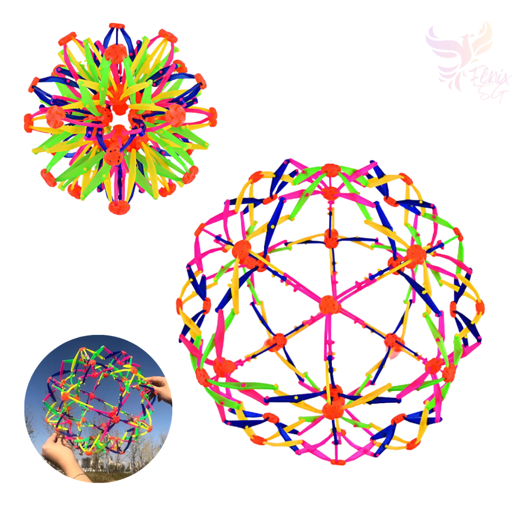 Brinquedo Bola Mágica Maluca Divertida Expansível Abre Fecha Ao Lançar AntiStress