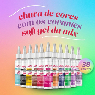1~4 Corante soft gel mix grande 60 gramas confeitaria bolos e doces// em Oferta na Shopee