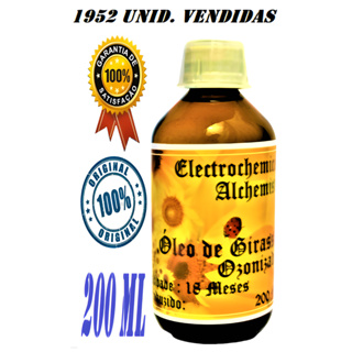 ÓLEO OZONIZADO DE GIRASSOL 200 ML COM MAIS DE 160 HORAS DE APLICAÇÃO DO GÁS AO ÓLEO,   PQ em Oferta na Shopee