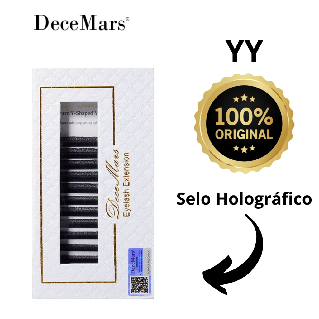 Cílios DeceMars YY Volume Brasileiro Lash Lift Turinho Fio a Fio Cilios Y Extensão