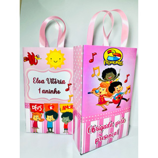 15 Lembrancinha Personalizada Sacolinha Três Palavrinhas Rosa em Oferta na Shopee