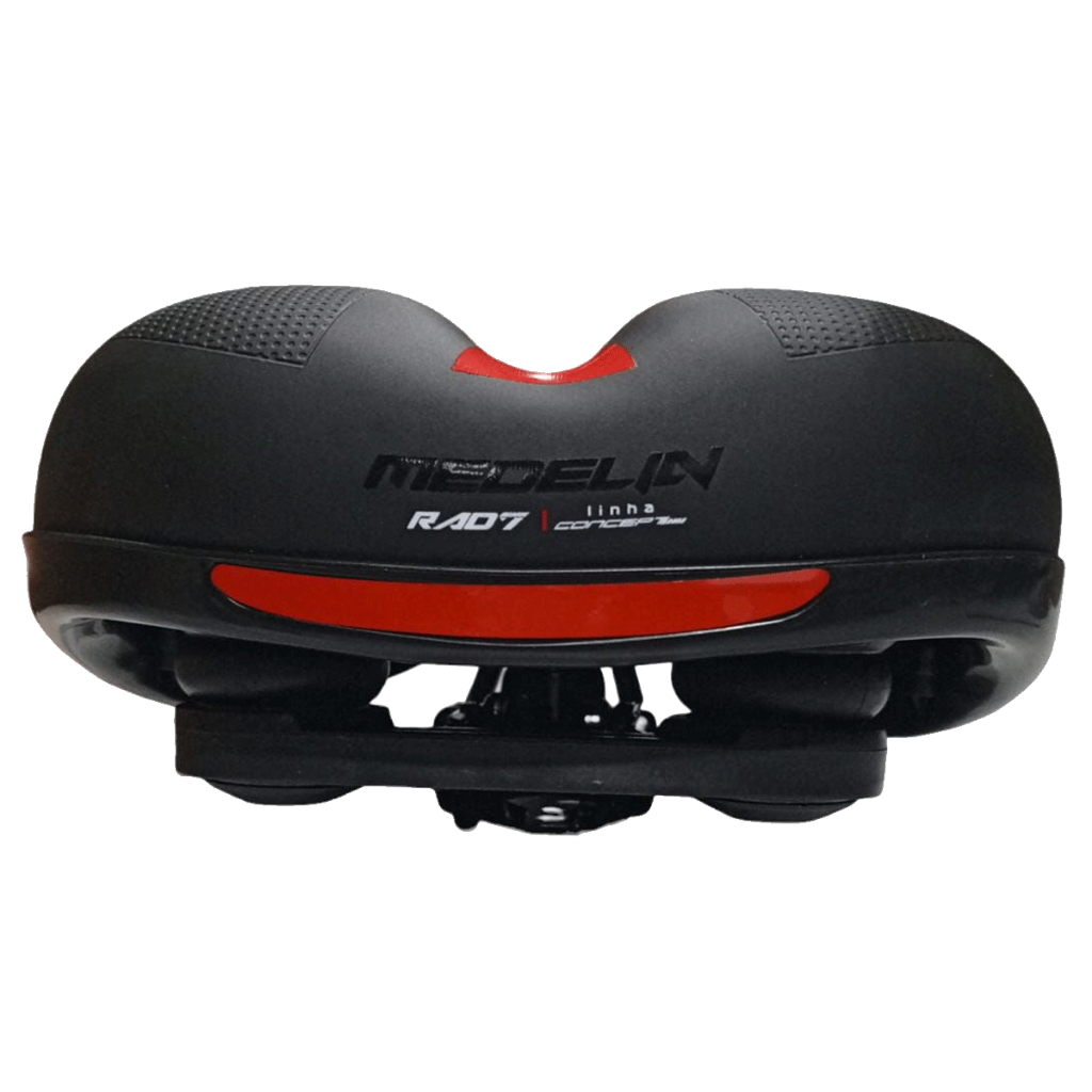 Selim Bike Gel Banco Bicicleta Confortável 2 Molas Vazado MTB Speed Speedo Passeio Macio Premium RAD7