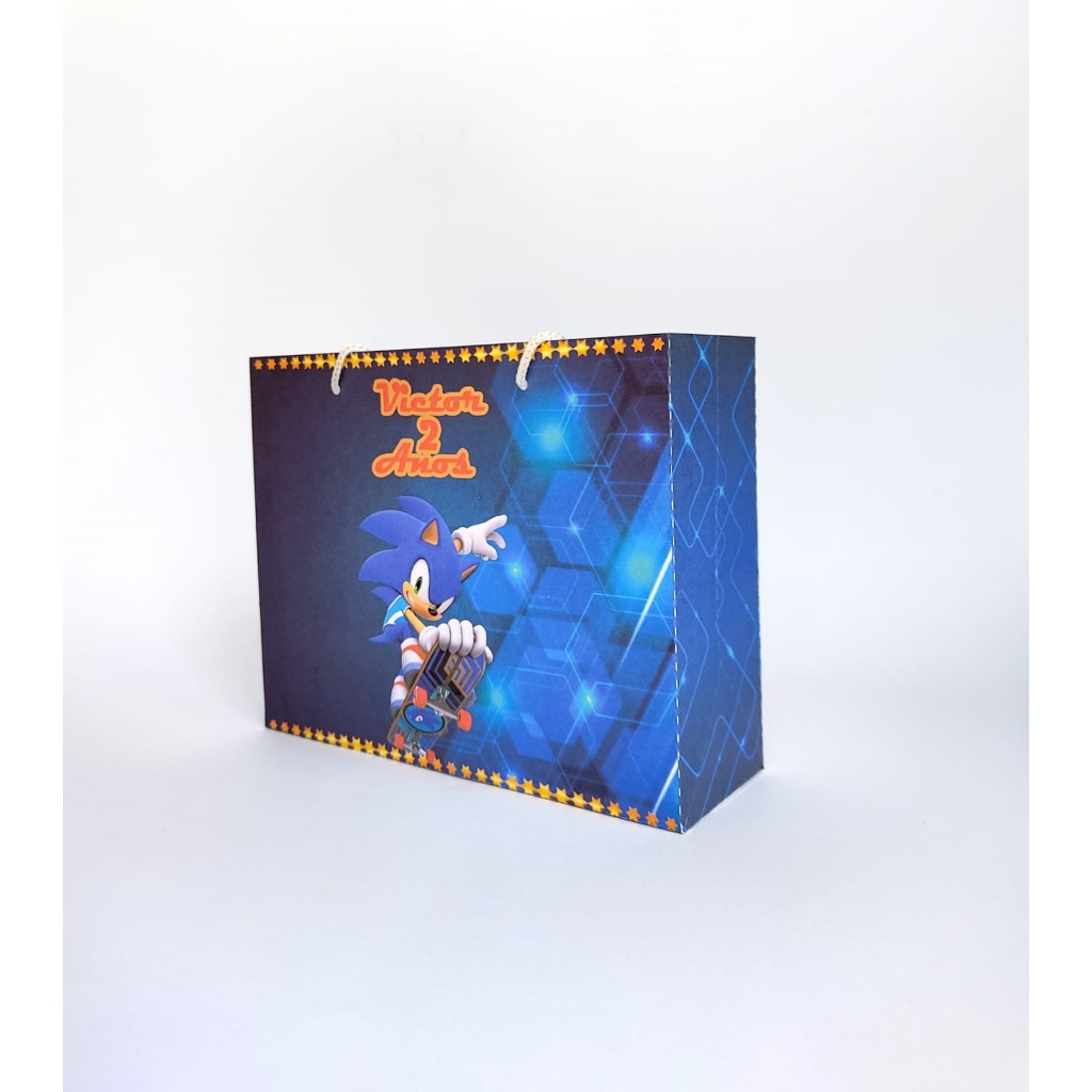 Sacolinhas Personalizadas tema Sonic - Lembrancinhas  - Aniversário - Sacolinhas Personalizadas
