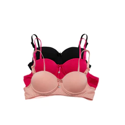 Kit 3 Sutiã Infantil Menina Moça De Bojo Juvenil Liso Microfibra