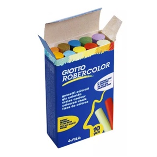Giz Lousa Plastificado Colorido Giotto C/ 10 Unidades - Não solta Pó em Oferta na Shopee