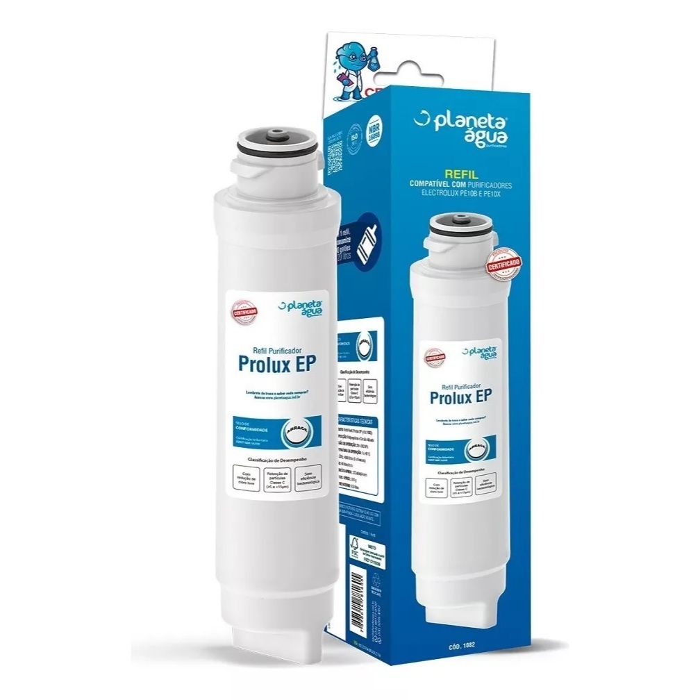 Refil Filtro Planeta Água Prolux 1082 Compatível com Purificador Electrolux PE10B e PE10X