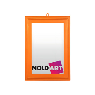 Espelho Moldura Plástica Laranja Moldart Diversos Tamanhos em Oferta na Shopee